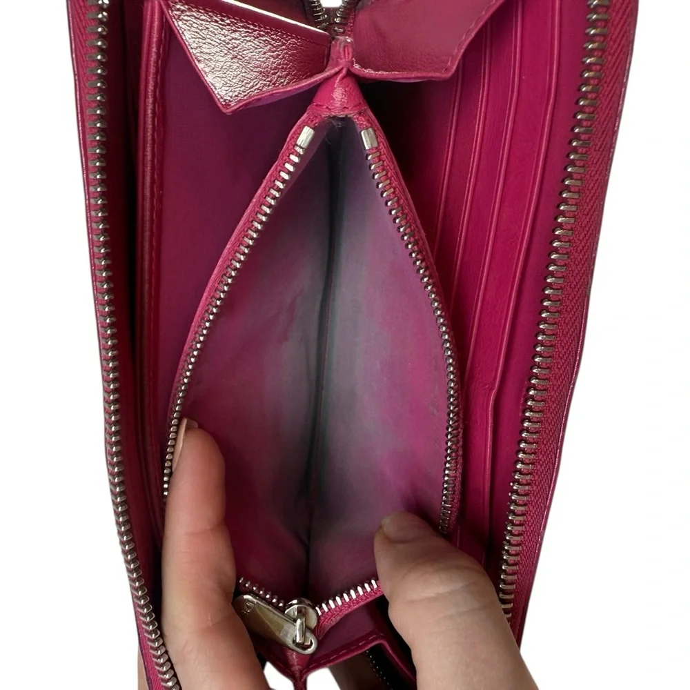 Dior Pink and Black Quilted Wallet